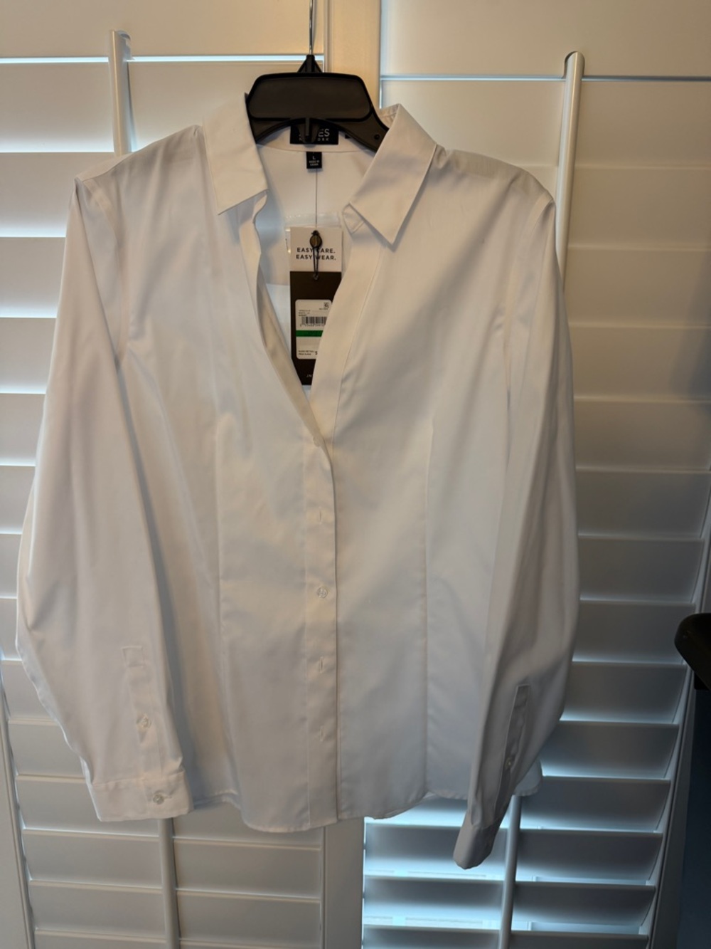 Jones New York White Button-Down Shirt